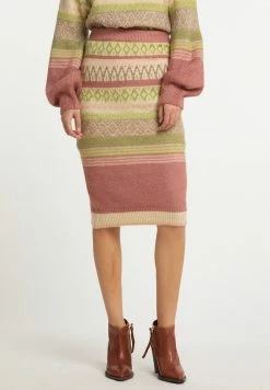 USHA CARNEA - Jupe Crayon - Dunkelrosa Mehrfarbig