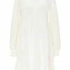 USHA QISHA - Robe De Jour - Weiss -Usha Elegant Magasin aa5437972c424fb18ad564f3c9bab84e