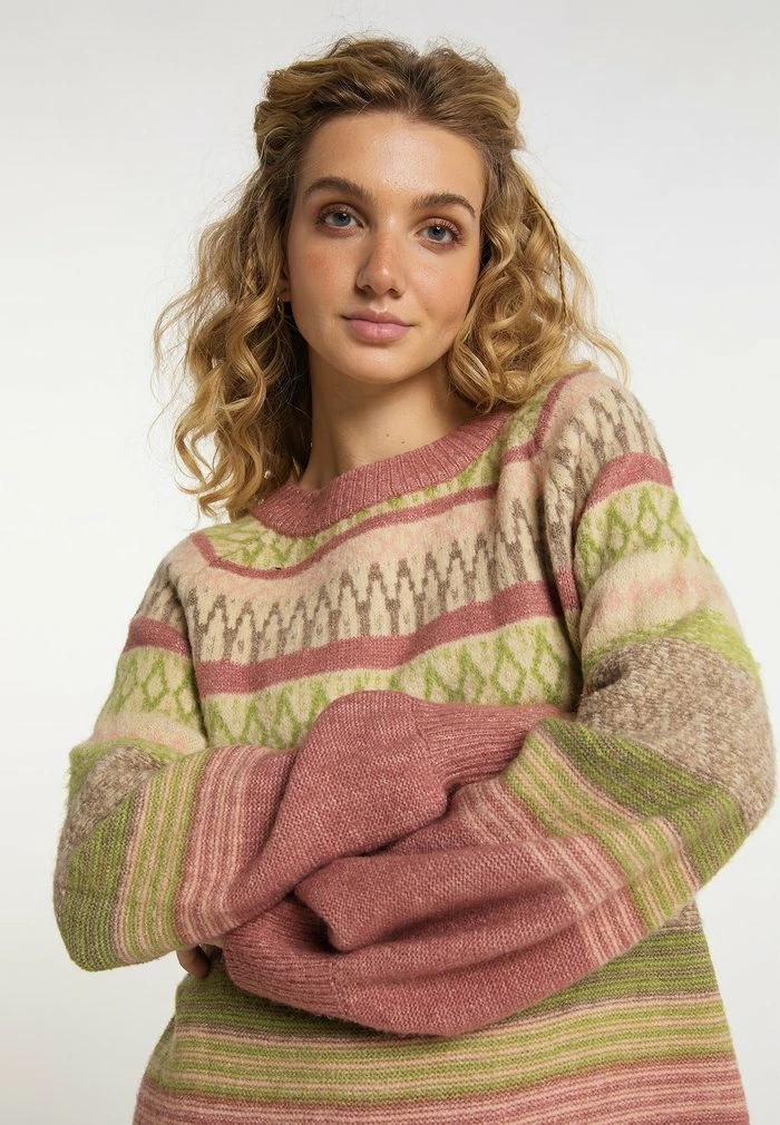 USHA CARNEA - Robe Pull - Dunkelrosa Mehrfarbig 4 USHA CARNEA - Robe Pull - Dunkelrosa Mehrfarbig – Image 4