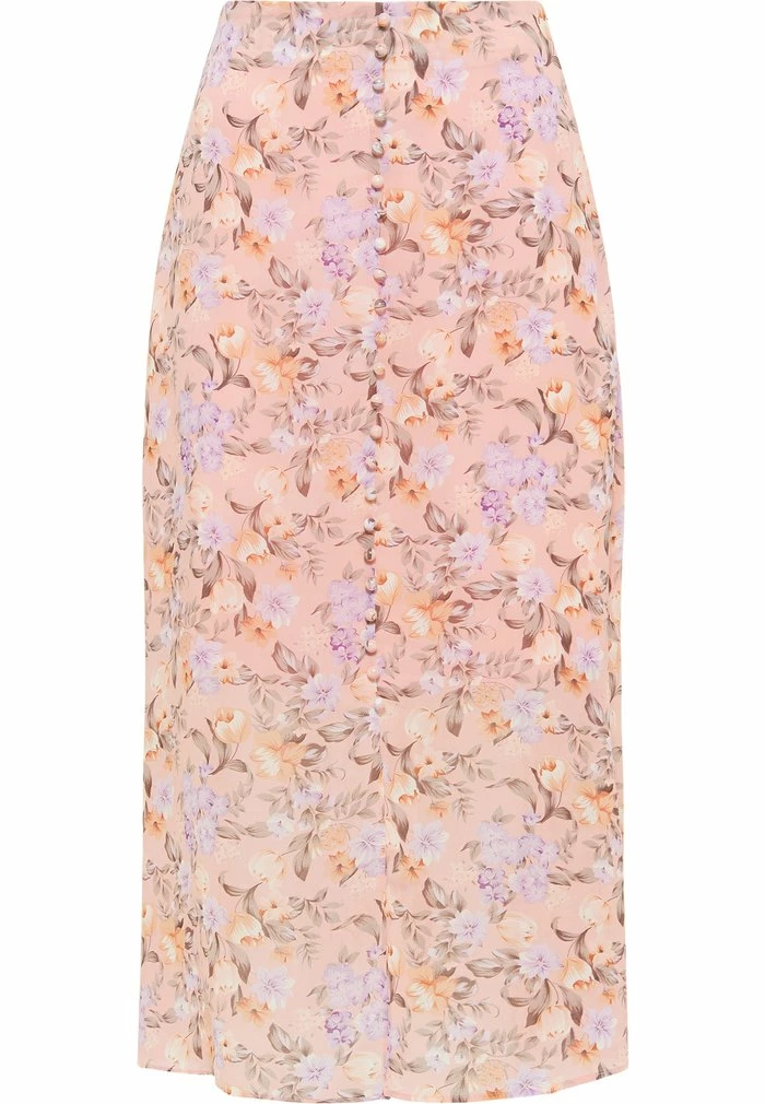 Usha Jupe Trapèze - Rosa Mehrfarbig 5 Usha Jupe Trapèze - Rosa Mehrfarbig – Image 5