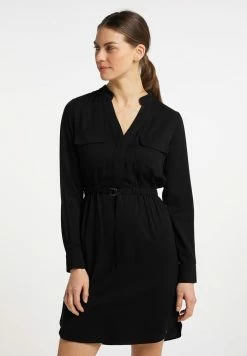 Usha Robe Chemise - Schwarz