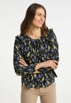 Usha Blouse - Schwarz Mehrfarbig