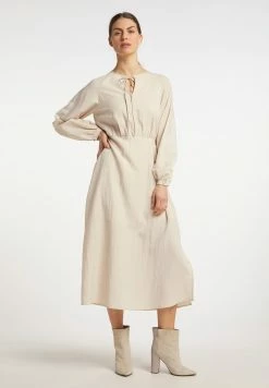 Usha LANGARM - Robe De Jour - Creme