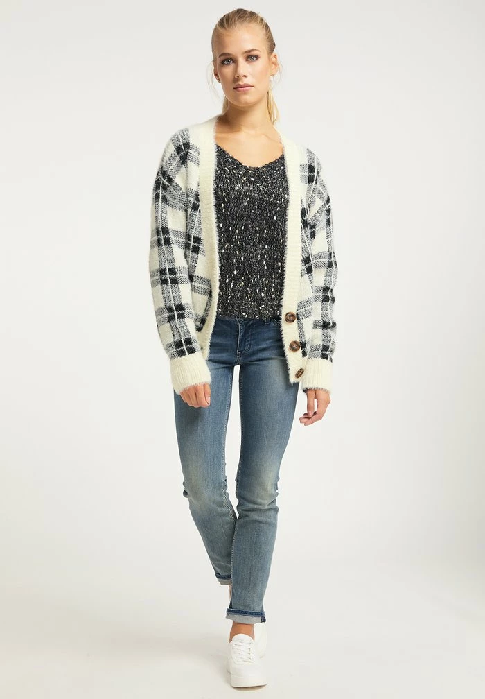 Usha Gilet - Weiß Schwarz 2 Usha Gilet - Weiß Schwarz – Image 2