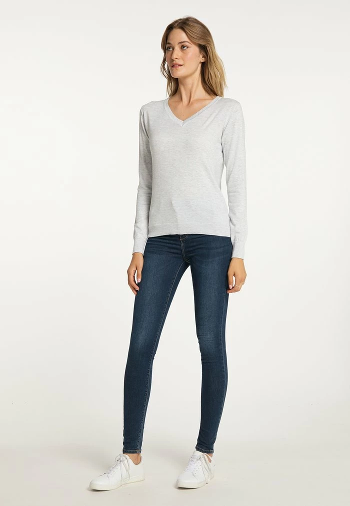 USHA FENIA - Pullover - Hellgrau Melange 2 USHA FENIA - Pullover - Hellgrau Melange – Image 2