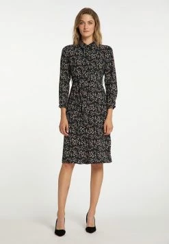 USHA QISHA - Robe Chemise - Schwarz Mehrfarbig