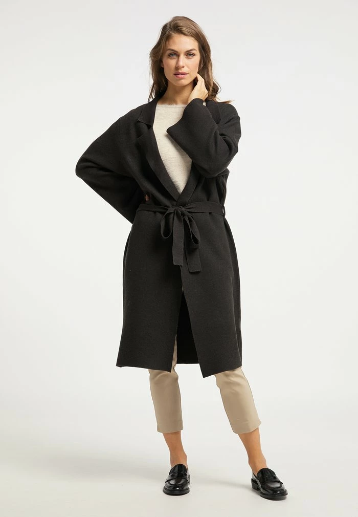 Usha Manteau Classique - Dunkelgrau Melange 1 Usha Manteau Classique - Dunkelgrau Melange