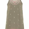 Usha Robe De Jour - Khaki -Usha Elegant Magasin cbf12da58a574cc08253f3b86e36fc5d