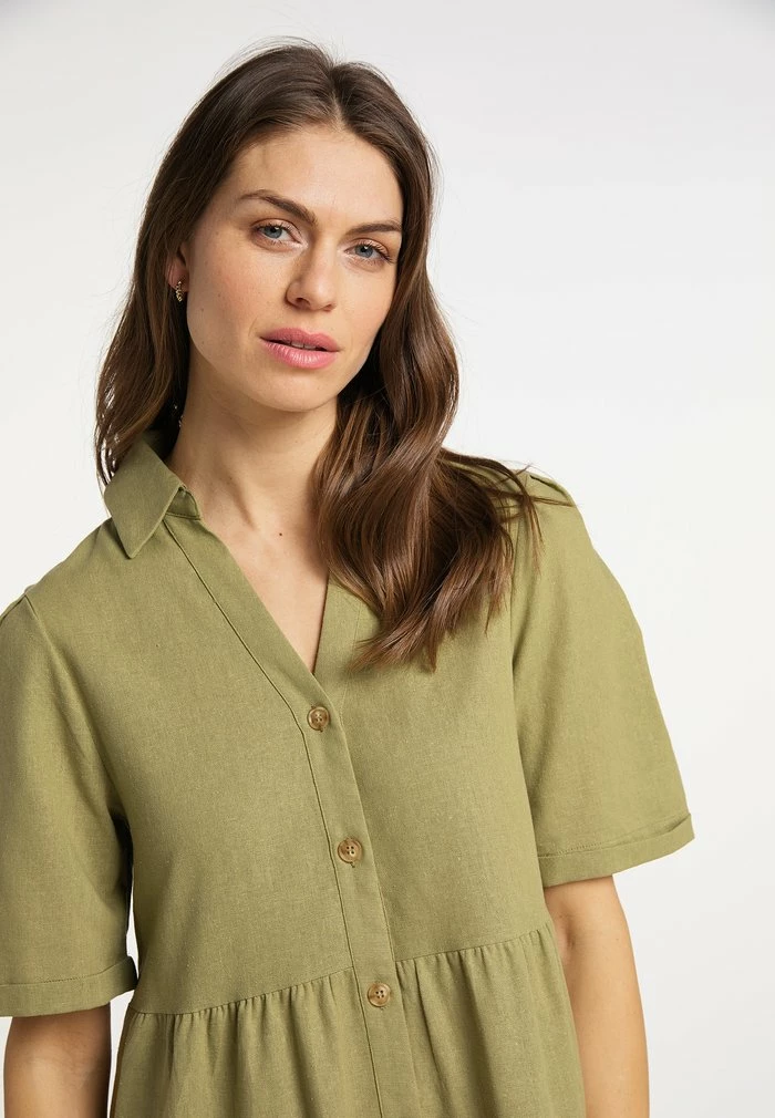 Usha Robe Chemise - Green Light Green 4 Usha Robe Chemise - Green Light Green – Image 4