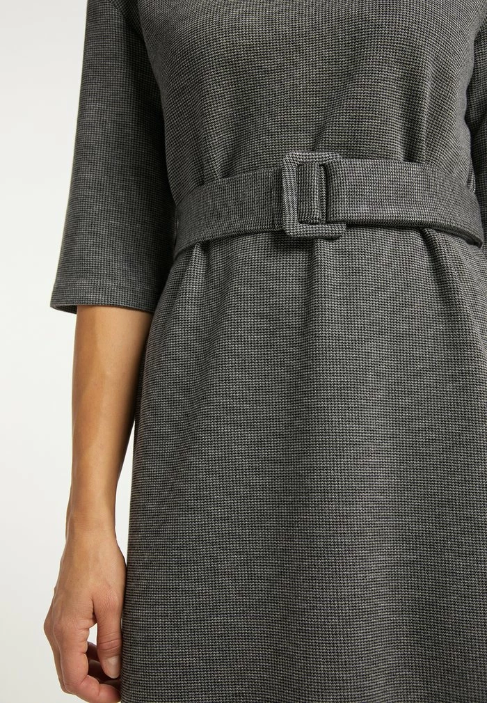 Usha Robe Fourreau - Schwarz Grau 4 Usha Robe Fourreau - Schwarz Grau – Image 4