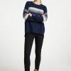 USHA FENIA - Pullover - Marine Mehrfarbig -Usha Elegant Magasin d5f41381a8bd4fb8a7fc1406561b5206