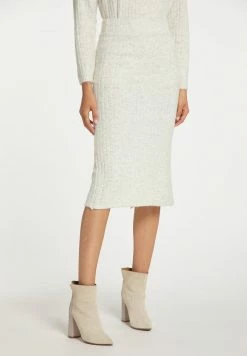 USHA LYNNEA - Jupe Crayon - Wollweiss