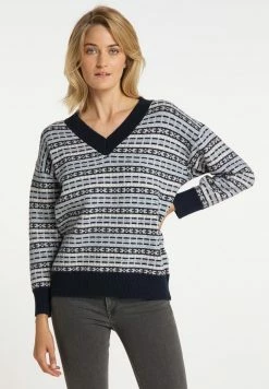 USHA LYNNEA - Pullover - Marine Mehrfarbig