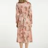 USHA QISHA - Robe De Jour - Rosa Mehrfarbig -Usha Elegant Magasin ebe1d6999f2c4179b724d02a70504254