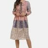 Usha Robe De Jour - Multi Flower Print -Usha Elegant Magasin f08b2c7aa80a4b92904624e0a4c7e425