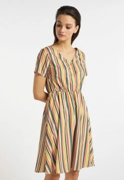 Usha Robe De Jour - Aprikose Mehrfarbig