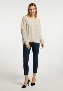 USHA NOWLES - Pullover - Wollweiss Mehrfarbig