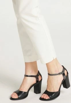 Usha Sandales - Black Dark Silver