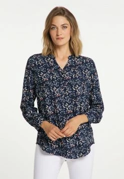 USHA QISHA - Blouse - Dunkelblau Mehrfarbig