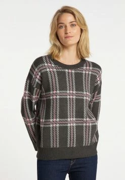 USHA FENIA - Pullover - Anthrazit Mehrfarbig