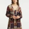 Usha Robe De Jour - Lila Mehrfarbig